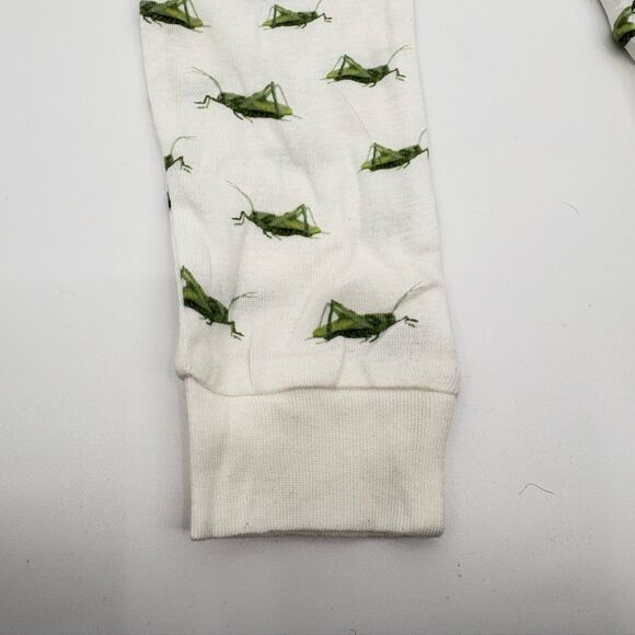 NWT | milkbarn | Kids White and Green grasshopper pajamas | 12-18 months - Picture 4 of 7